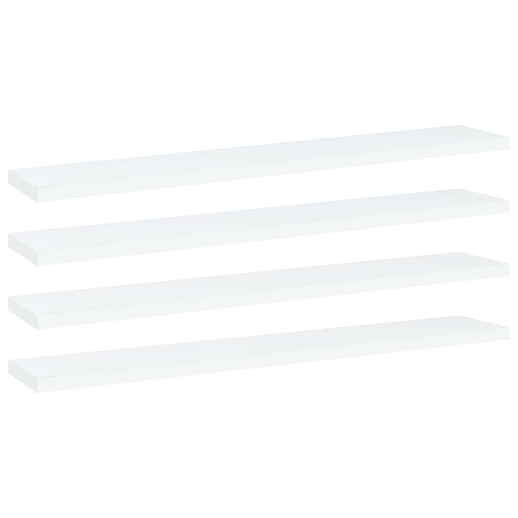 vidaXL Ράφια Βιβλιοθήκης 4 τεμ. Λευκά 60x10x1,5 εκ. από Επεξ.Ξύλο