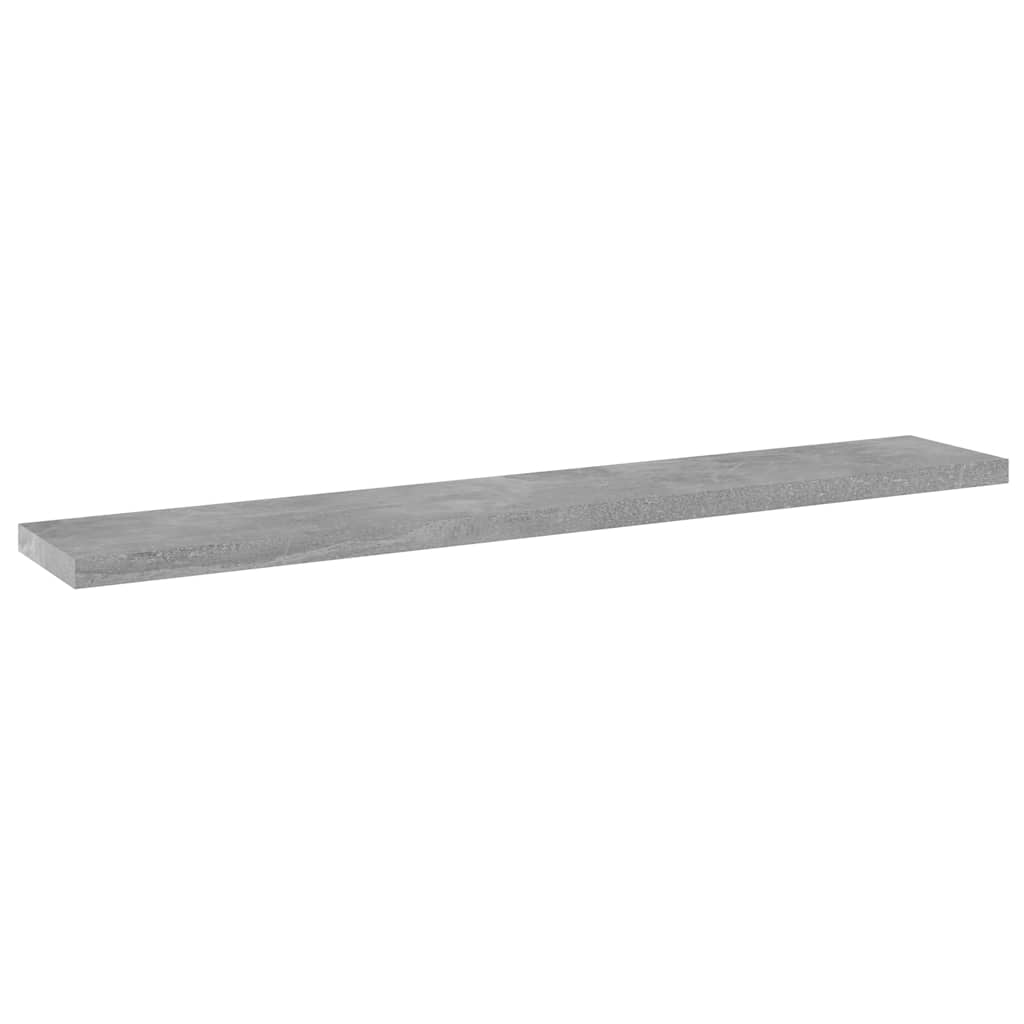 vidaXL Ράφια Βιβλιοθήκης 4 τεμ. Γκρι Σκυροδ. 60x10x1,5 εκ. Επεξ.Ξύλο