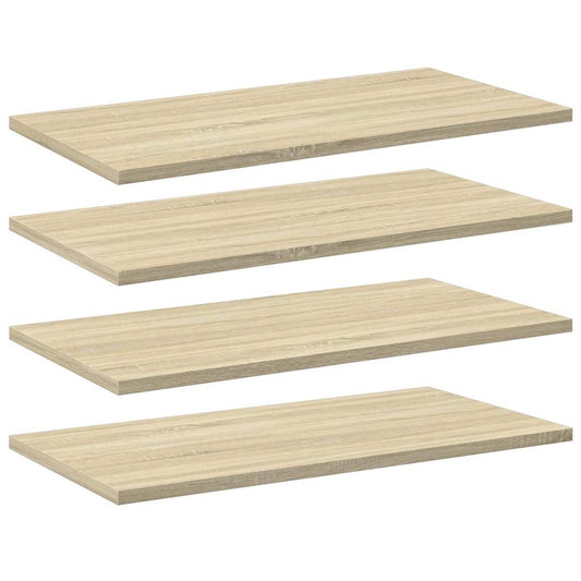 vidaXL Ράφια Βιβλιοθήκης 4 τεμ. Sonoma Δρυς 60x30x1,5 εκ. Μοριοσανίδα