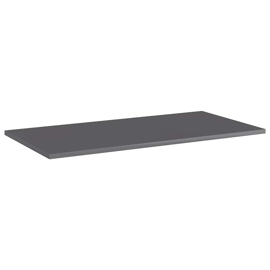 vidaXL Ράφια Βιβλιοθήκης 8 τεμ. Γυαλ. Γκρι 80x40x1,5 εκ. Μοριοσανίδα