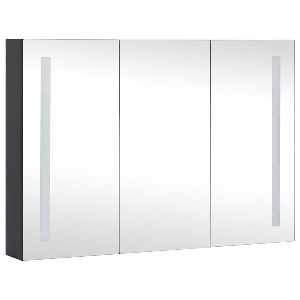 vidaXL Καθρέφτης Μπάνιου με Ντουλάπι & LED 89 x 14 x 62 εκ.