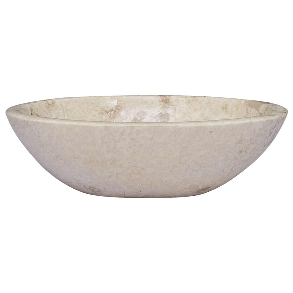 vidaXL Νιπτήρας Κρεμ 53 x 40 x 15 εκ. Μαρμάρινος