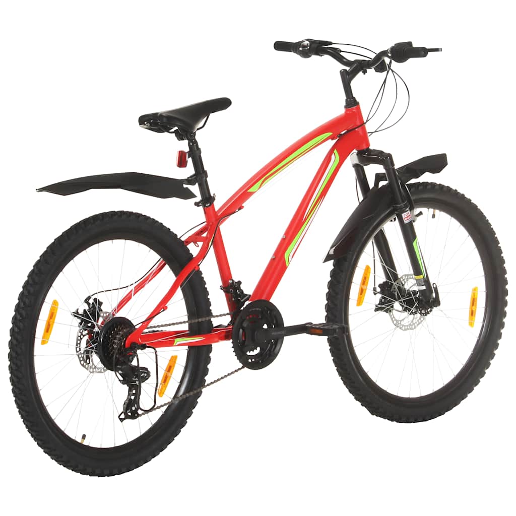 vidaXL Ποδήλατο Mountain 26'' Κόκκινο με 21 Ταχύτητες 42 εκ.
