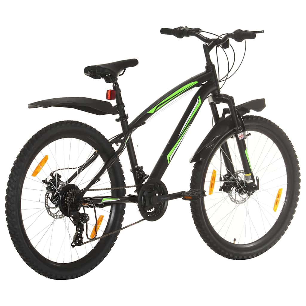 vidaXL Ποδήλατο Mountain 26'' Μαύρο με 21 Ταχύτητες 46 εκ.