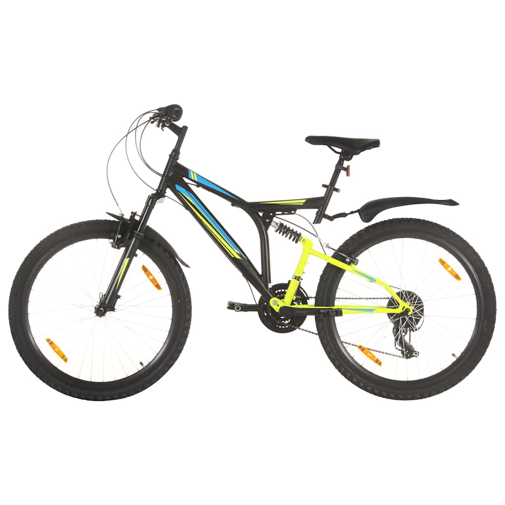 vidaXL Ποδήλατο Mountain 26'' Μαύρο με 21 Ταχύτητες 49 εκ.