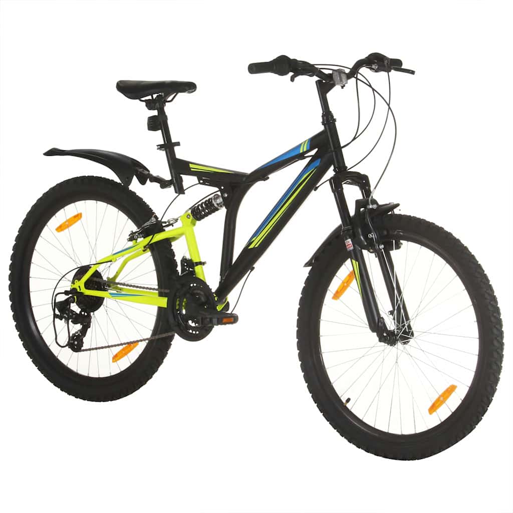 vidaXL Ποδήλατο Mountain 26'' Μαύρο με 21 Ταχύτητες 49 εκ.