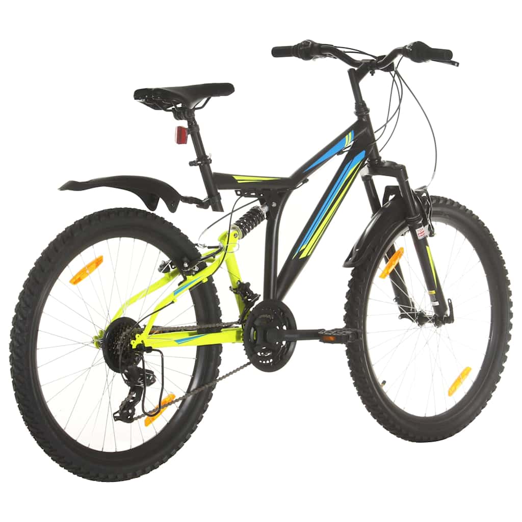 vidaXL Ποδήλατο Mountain 26'' Μαύρο με 21 Ταχύτητες 49 εκ.