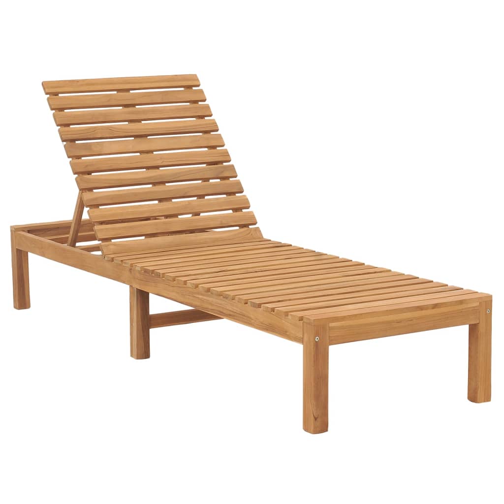 vidaXL Ξαπλώστρα από Μασίφ Ξύλο Teak