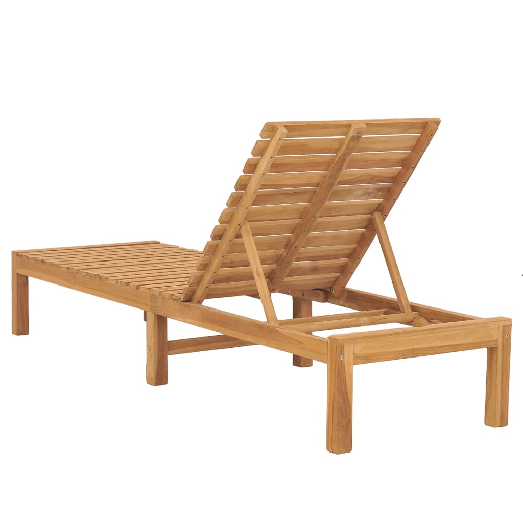 vidaXL Ξαπλώστρα από Μασίφ Ξύλο Teak