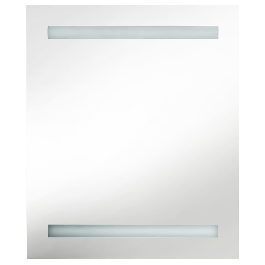 vidaXL Καθρέφτης Μπάνιου με Ντουλάπι & LED Λευκό και Δρυς 50x14x60 εκ.