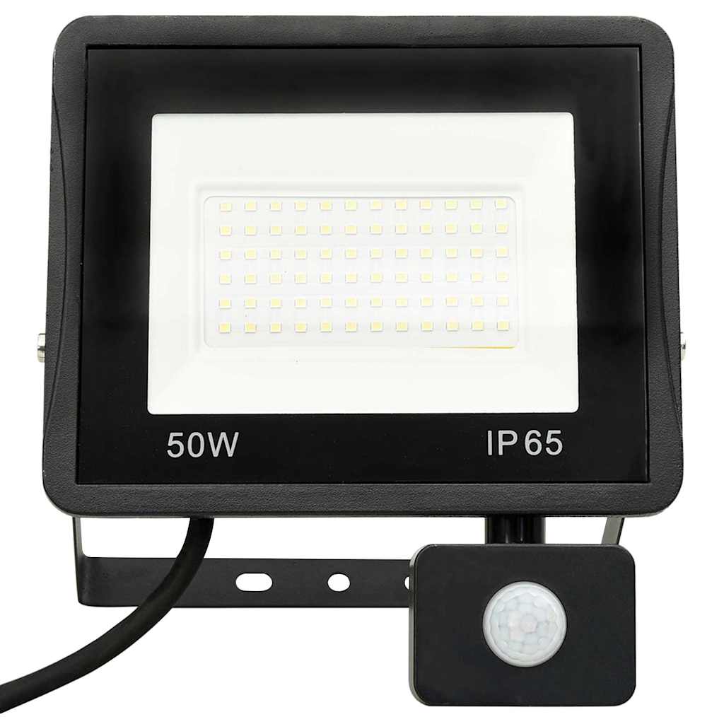 vidaXL Προβολέας LED με Αισθητήρα Θερμό Λευκό 50 W