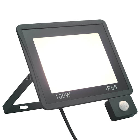 vidaXL Προβολέας LED με Αισθητήρα Ψυχρό Λευκό 100 W