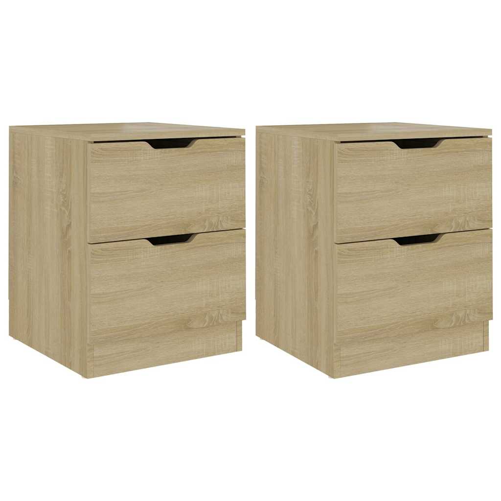 vidaXL Κομοδίνα 2 τεμ. Sonoma Δρυς 40 x 40 x 50 εκ. από Επεξεργ. Ξύλο