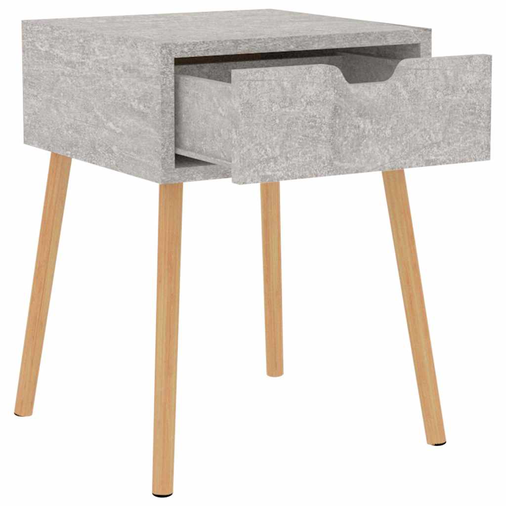 vidaXL Κομοδίνο Γκρι Σκυροδέματος 40x40x56 εκ. από Επεξεργασμένο Ξύλο