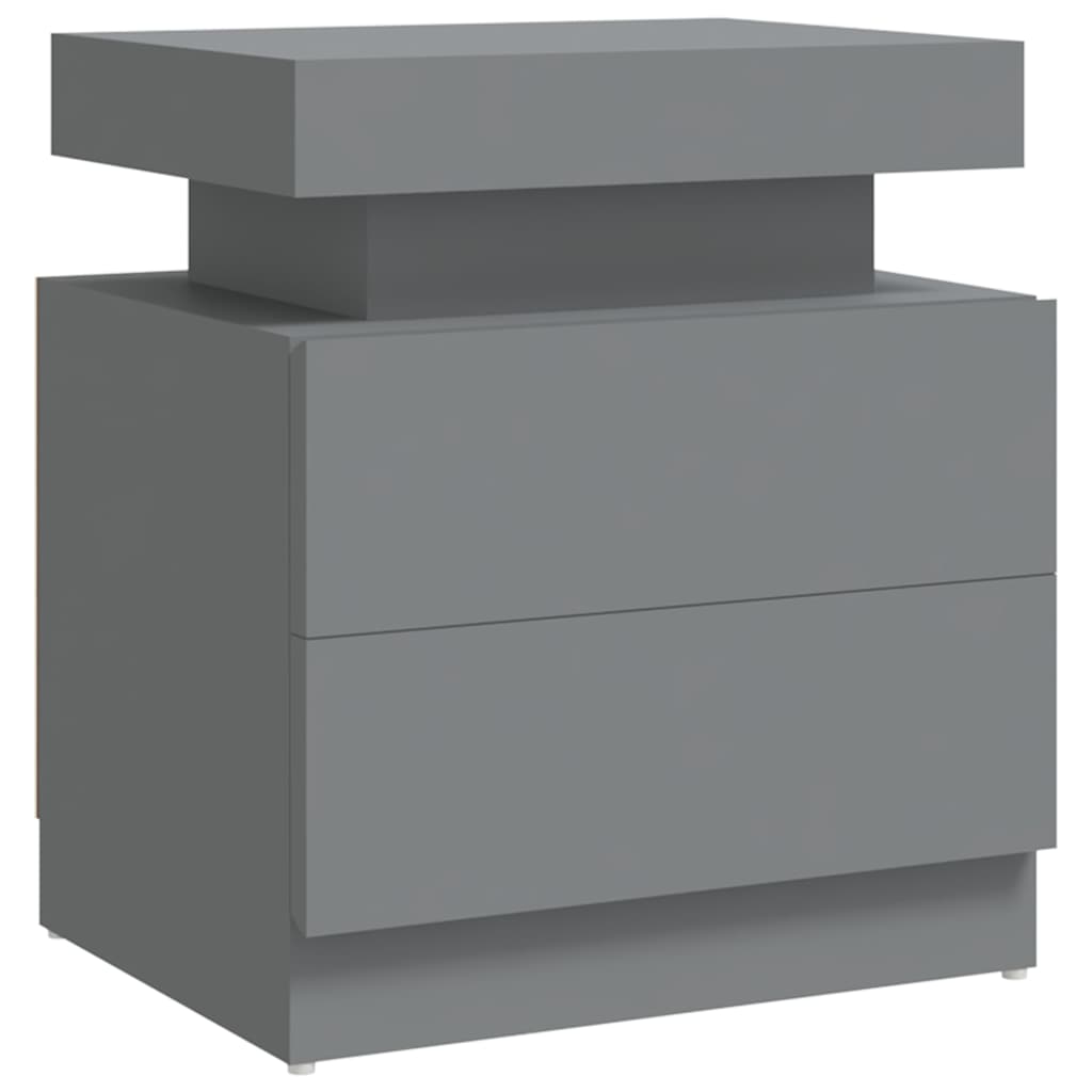 vidaXL Κομοδίνο Γκρι 40 x 35 x 52 εκ. από Επεξ. Ξύλο