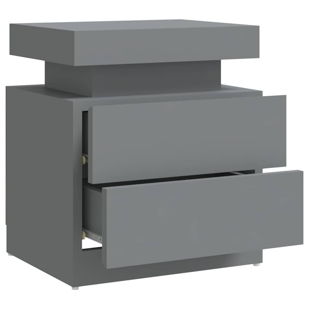 vidaXL Κομοδίνο Γκρι 40 x 35 x 52 εκ. από Επεξ. Ξύλο