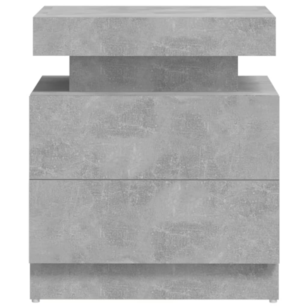 vidaXL Κομοδίνο Γκρι Σκυροδέματος 45 x 35 x 52 εκ. από Επεξεργ. Ξύλο
