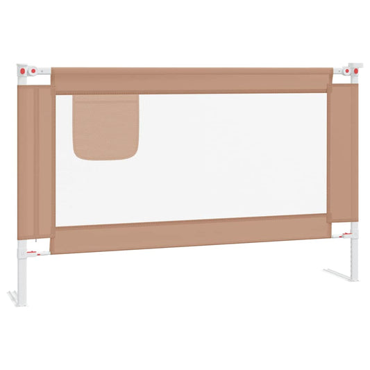 vidaXL Μπάρα Κρεβατιού Προστατευτική Taupe 120 x 25 εκ. Υφασμάτινη