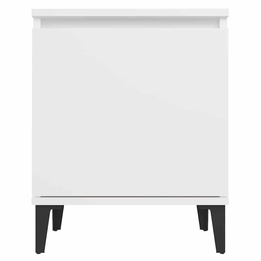 vidaXL Κομοδίνα Λευκά 40 x 30 x 50 εκ. με Μεταλλικά Πόδια