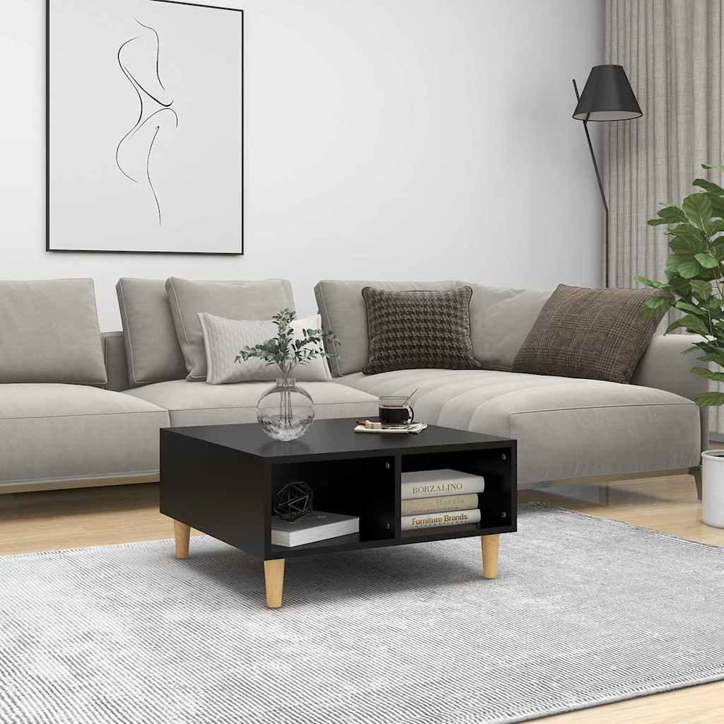 vidaXL Τραπεζάκι Σαλονιού Μαύρο 60 x 60 x 30 εκ. από Μοριοσανίδα