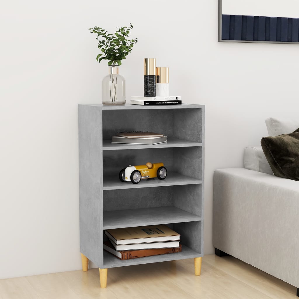 vidaXL Ραφιέρα Γκρι Σκυροδέματος 57 x 35 x 90 εκ. από Επεξ. Ξύλο