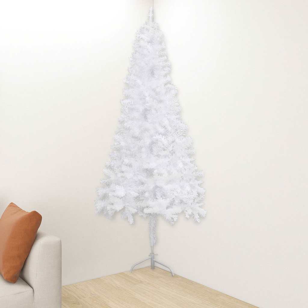 vidaXL Τεχνητά χριστουγεννιάτικα δέντρα PVC, Steel White