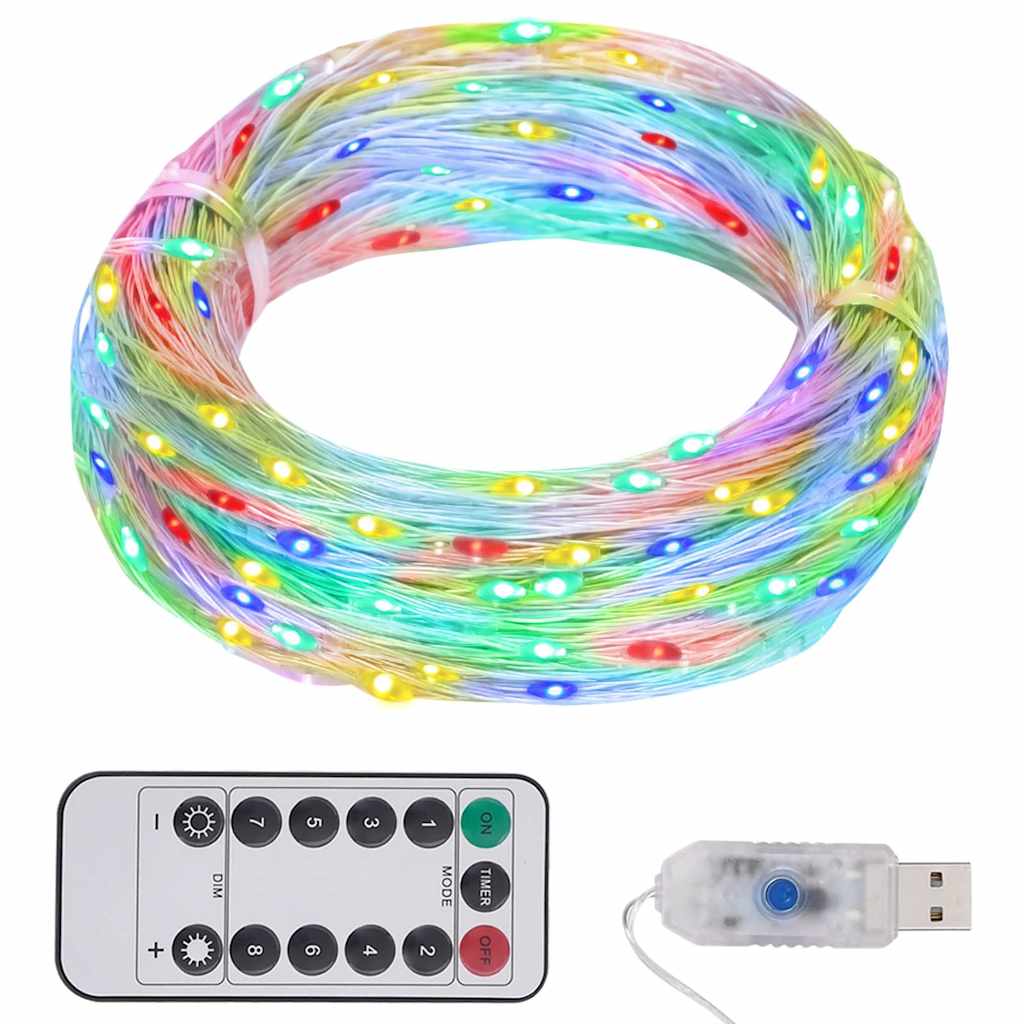 vidaXL Φωτάκια με 300 LED Πολύχρωμα 30 μ.