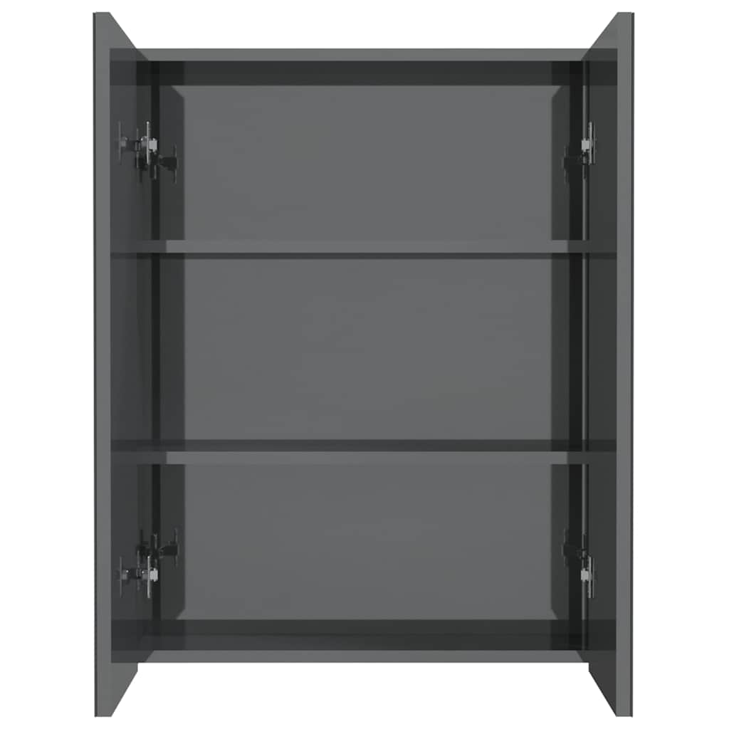 vidaXL Ντουλάπι Μπάνιου με Καθρέφτη Γκρι 60 x 15 x 75 εκ. από MDF