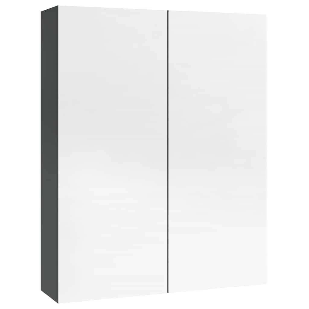 vidaXL Ντουλάπι Μπάνιου με Καθρέφτη Γκρι 60 x 15 x 75 εκ. από MDF