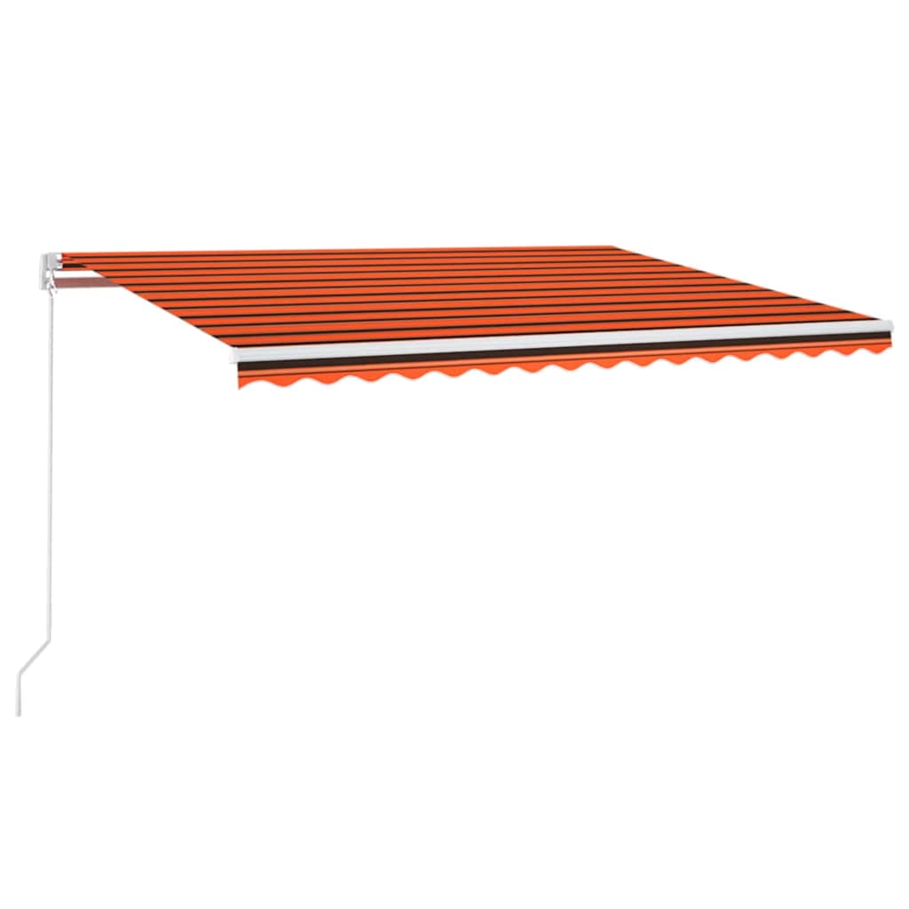 vidaXL Χειροκίνητη τέντα με ηλιακό LED 4 x 3 m