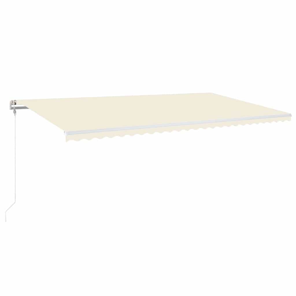 vidaXL Ηλεκτρική τέντα με LED και αισθητήρα 6 x 3 m Κρεμ