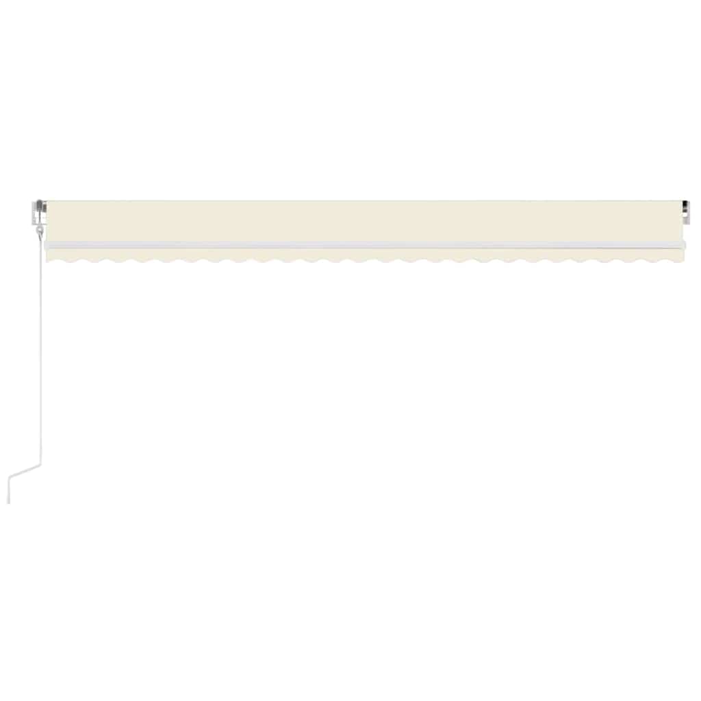 vidaXL Ηλεκτρική τέντα με LED και αισθητήρα 6 x 3 m Κρεμ