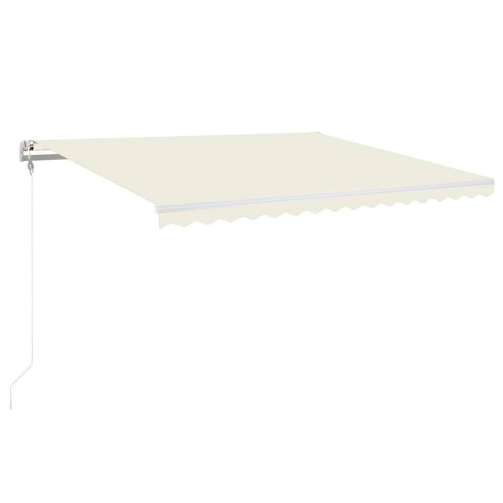 vidaXL Τέντα Αυτόματη με LED & Αισθητήρα Ανέμου Κρεμ 400x350 εκ.