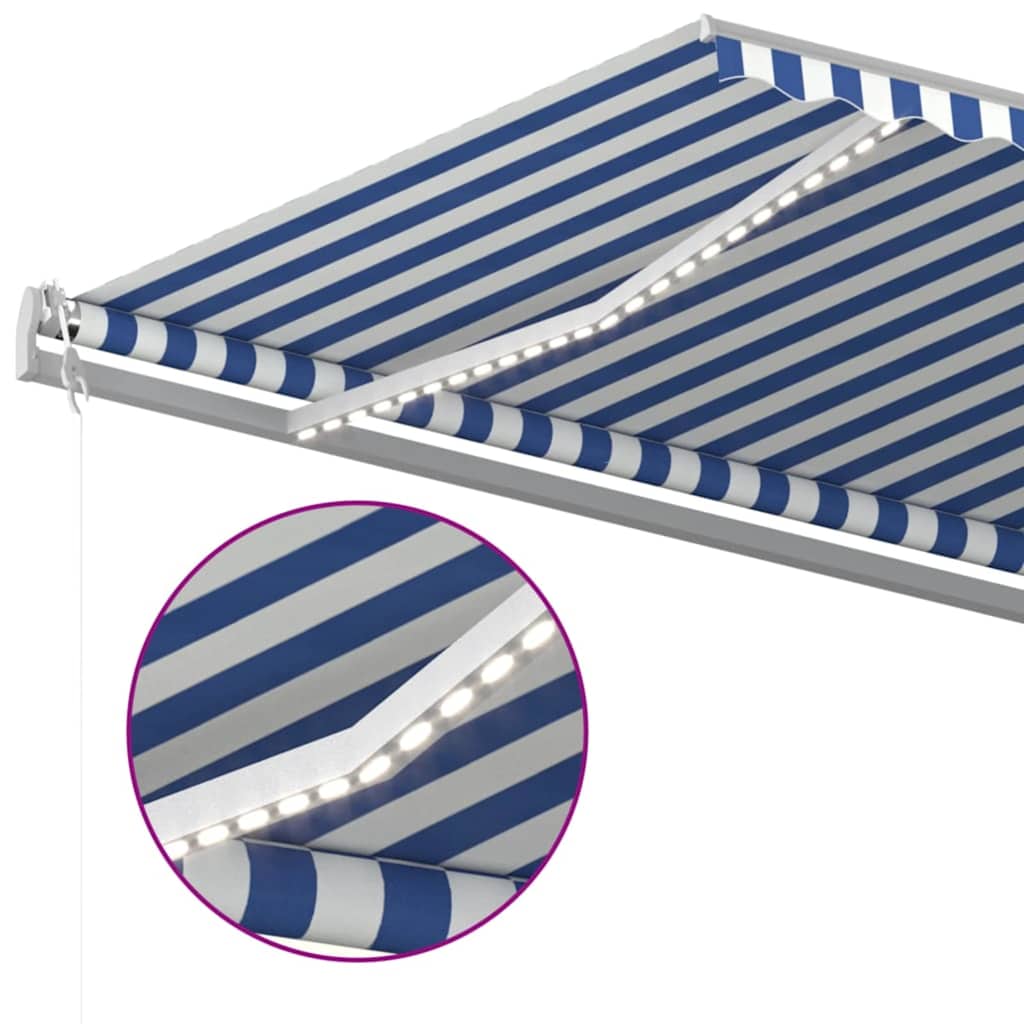 vidaXL Ηλεκτρική τέντα με LED και αισθητήρα 5 x 3,5 m