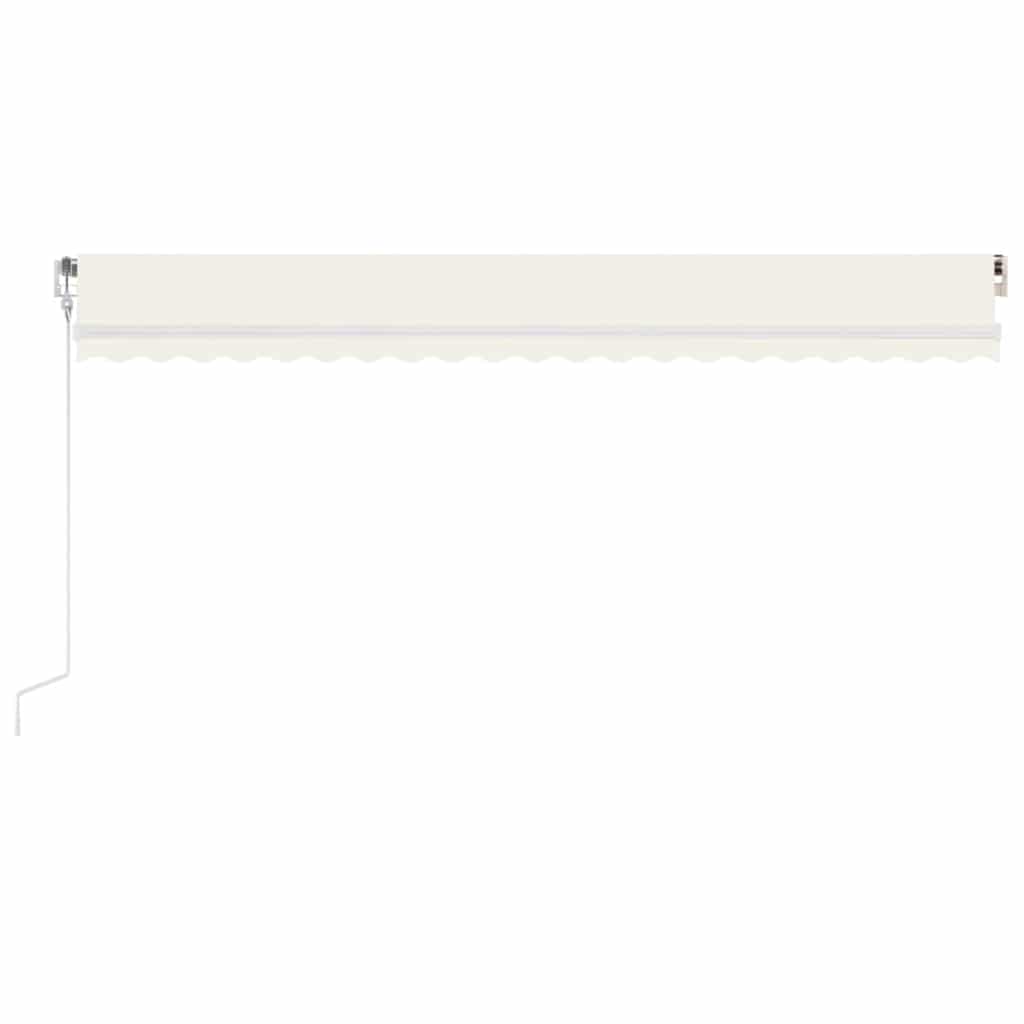 vidaXL Ηλεκτρική τέντα με LED και αισθητήρα 5 x 3,5 m Κρεμ
