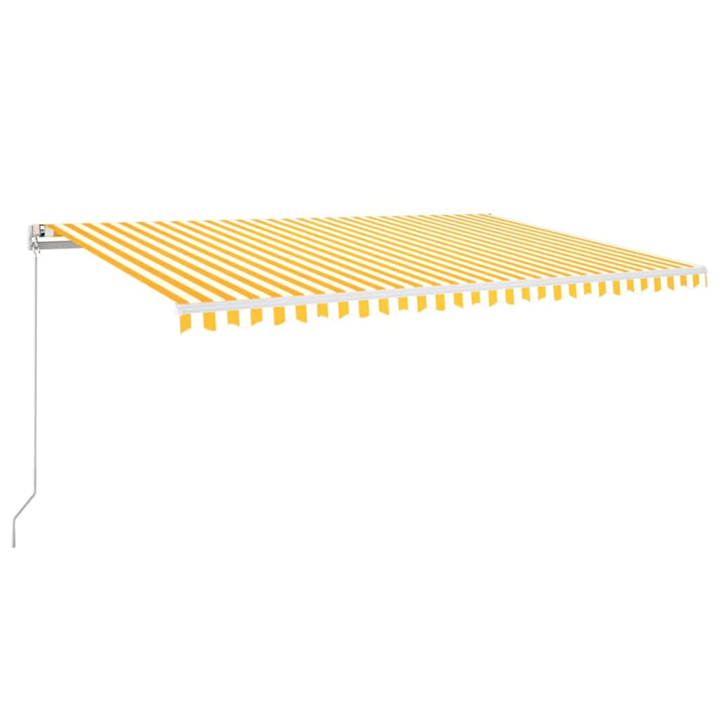 vidaXL Ηλεκτρική τέντα με LED και αισθητήρα 5 x 3,5 m