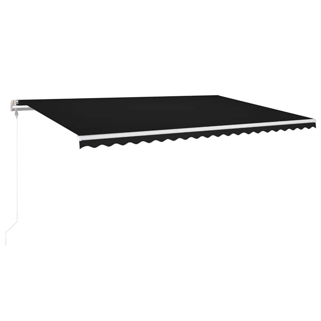vidaXL Ηλεκτρική τέντα με LED και αισθητήρα 5 x 3,5 m Ανθρακί