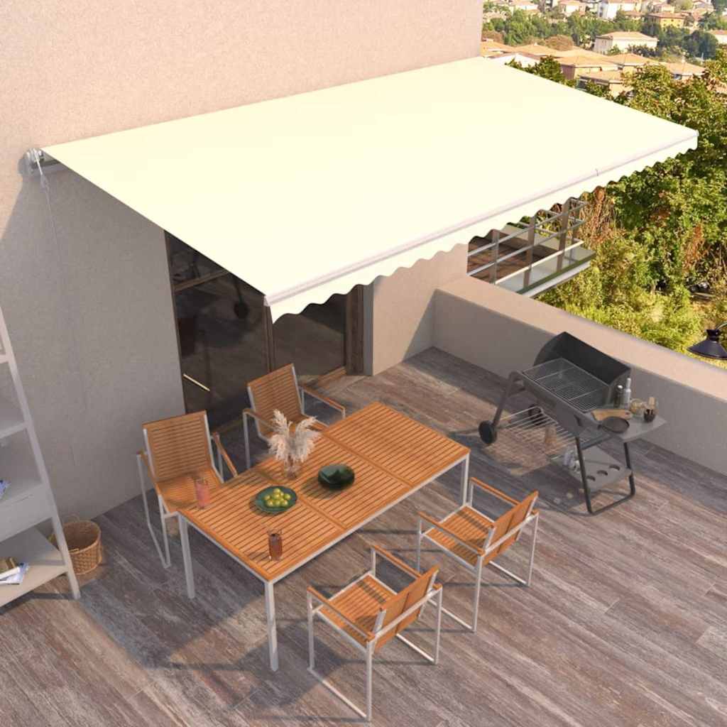 vidaXL Ηλεκτρική Αυλή 6 x 3,5 m Κρεμ 100% Πολυεστέρας