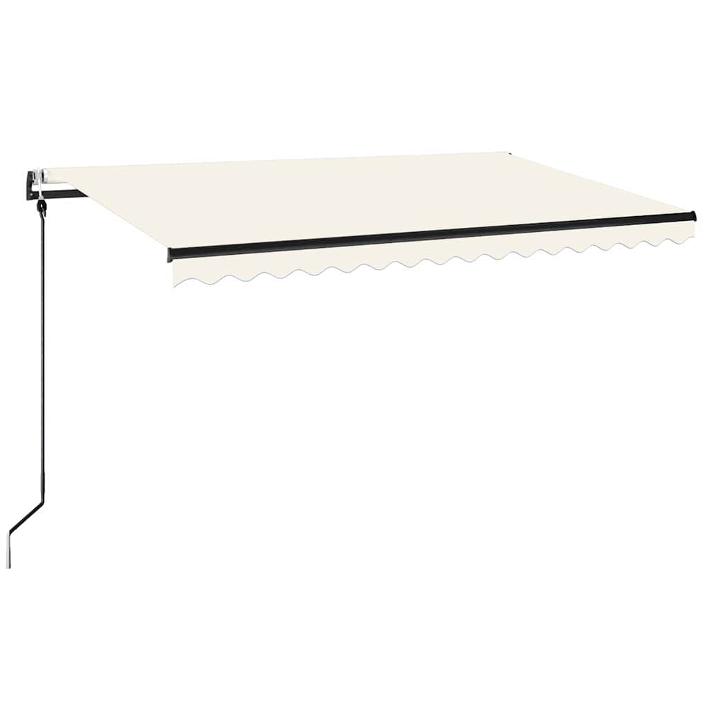 vidaXL Τέντα Αυτόματη με LED & Αισθητήρα Ανέμου Κρεμ 400x350 εκ.
