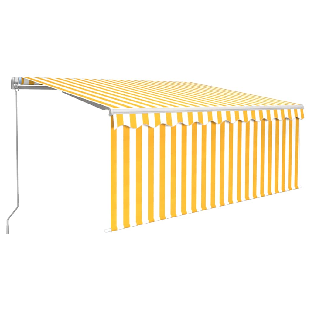 vidaXL Χειροκίνητη τέντα με ηλιακό LED 3 x 2,5 m
