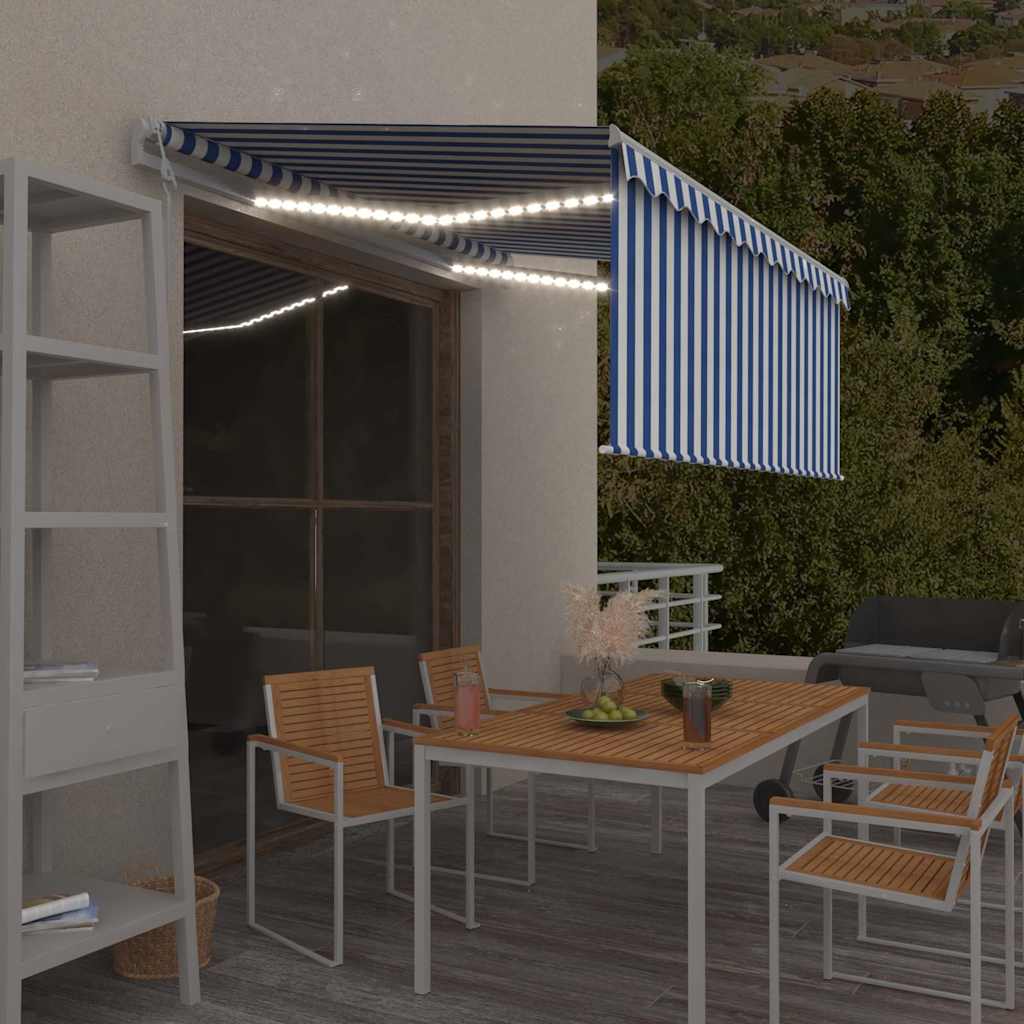 vidaXL Ηλεκτρική τέντα με LED και αισθητήρα 3 x 2,5 m