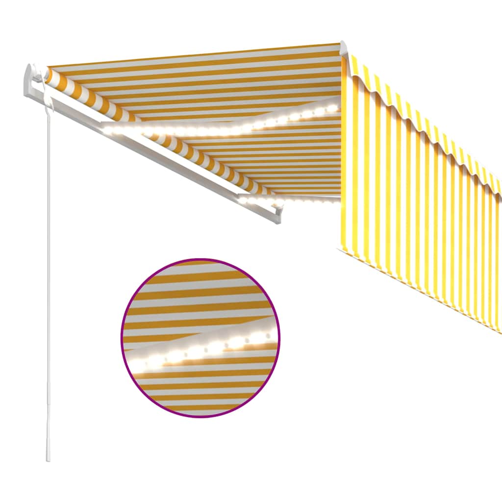 vidaXL Ηλεκτρική τέντα με LED και αισθητήρα 3 x 2,5 m
