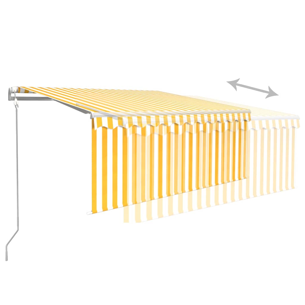 vidaXL Ηλεκτρική τέντα με LED και αισθητήρα 3,5 x 2,5 m