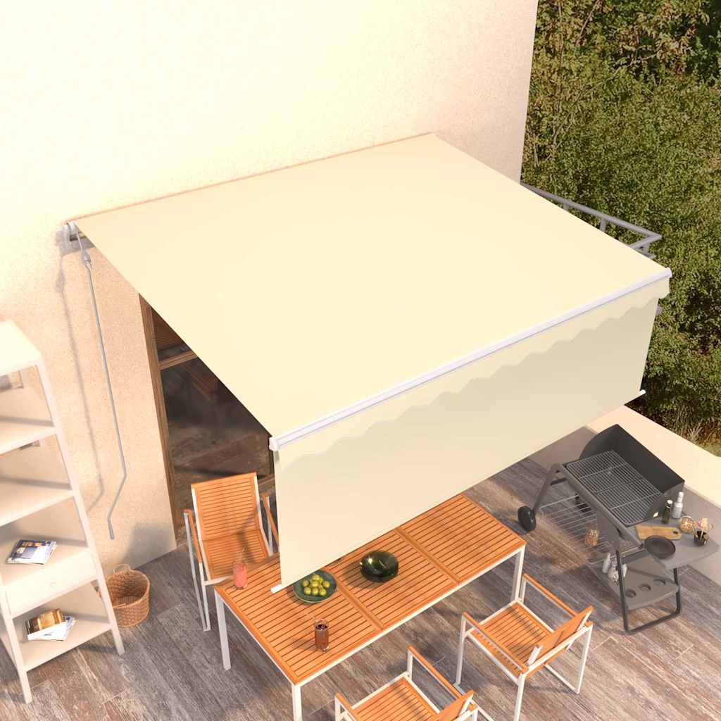 vidaXL Ηλεκτρική Αυλή 4 x 3 m Κρεμ 100% Πολυεστέρας