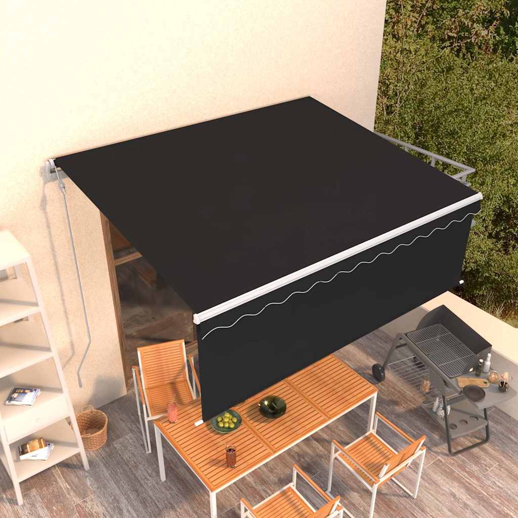 vidaXL Ηλεκτρική Αυλή 4 x 3 m Ανθρακί 100% Πολυεστέρας