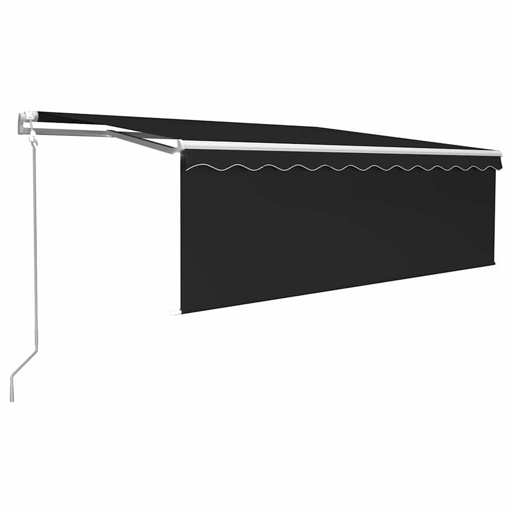 vidaXL Ηλεκτρική τέντα με LED και αισθητήρα 4 x 3 m Ανθρακί