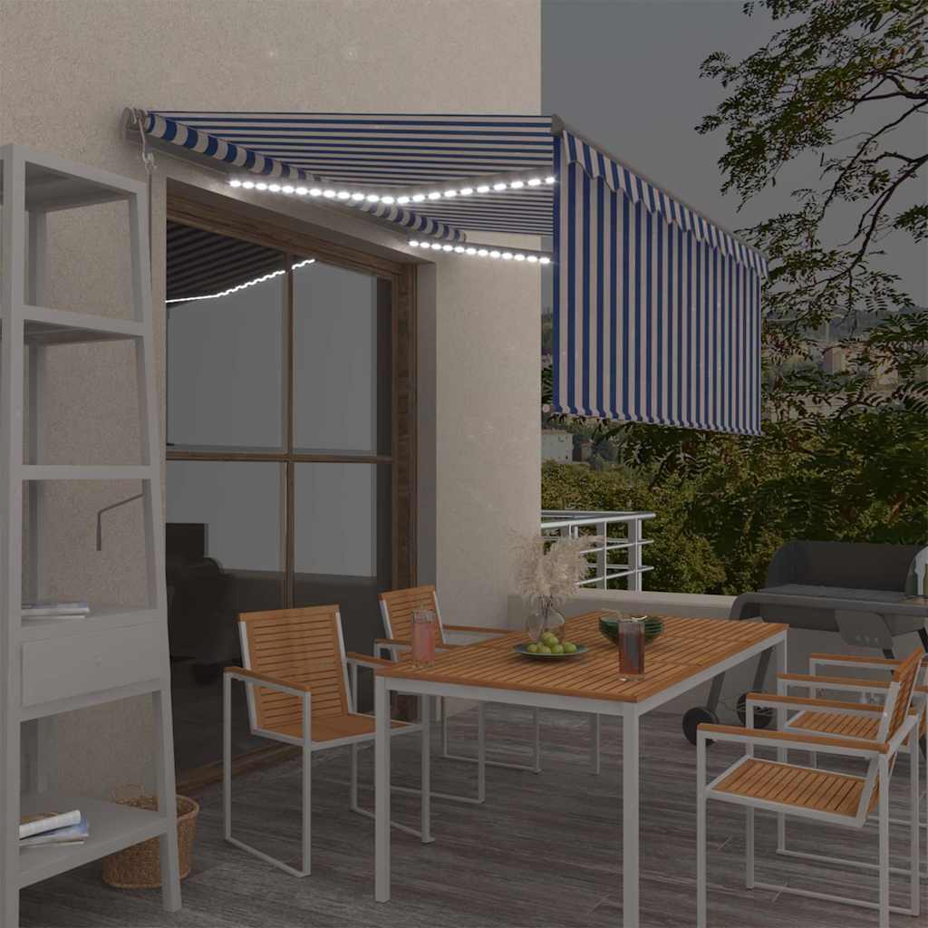 vidaXL Ηλεκτρική τέντα με LED και αισθητήρα 3 x 2,5 m