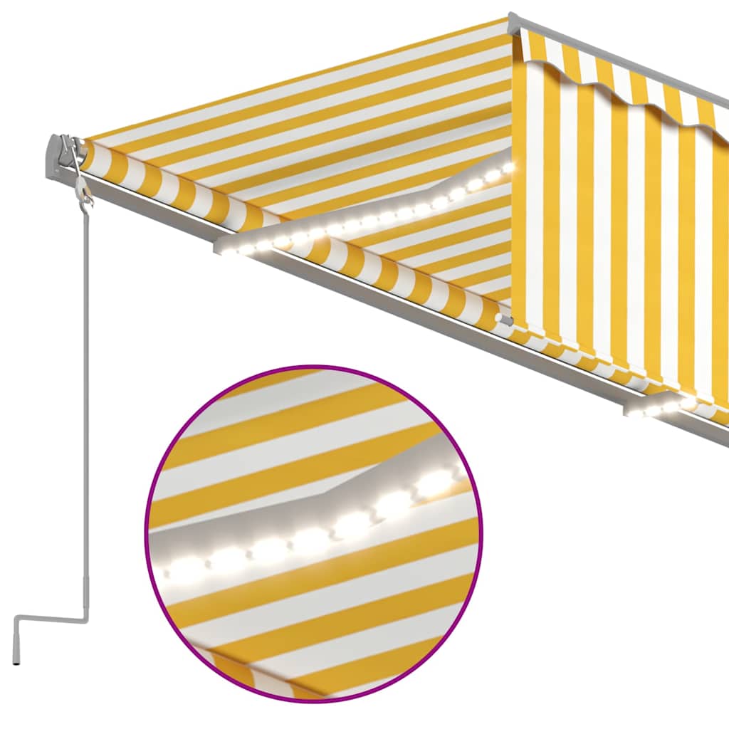 vidaXL Ηλεκτρική τέντα με LED και αισθητήρα 3 x 2,5 m