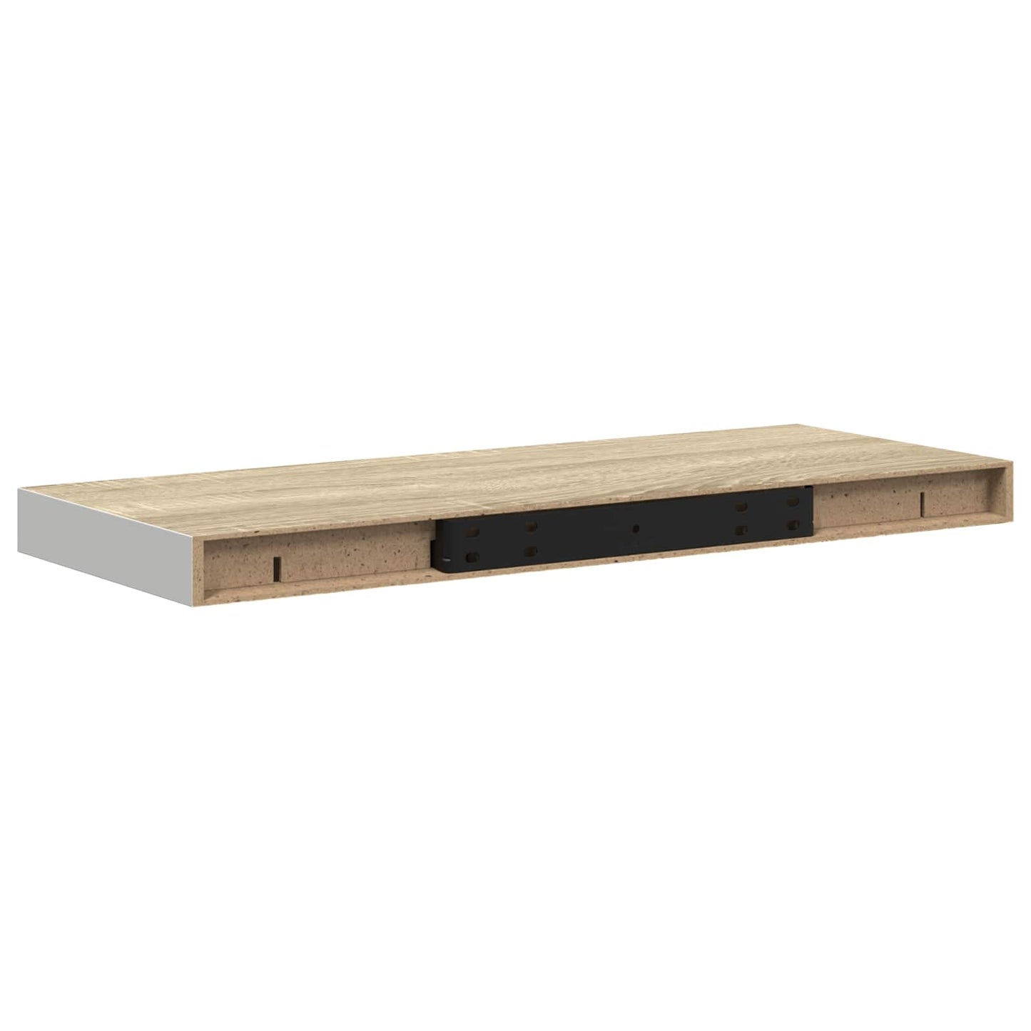 vidaXL Ράφι Τοίχου Δρυς/Άσπρο 60x23,5x3,8 εκ. MDF