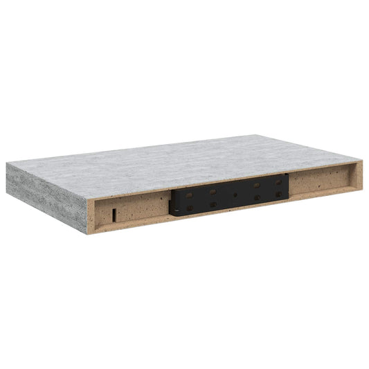vidaXL Ράφια Τοίχου 4 τεμ. Γκρι Σκυροδέματος 40x23,5x3,8 εκ. MDF